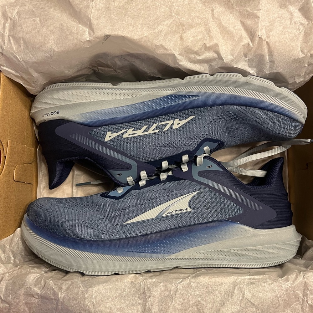 Altra Men's Blue and White Running Shoes